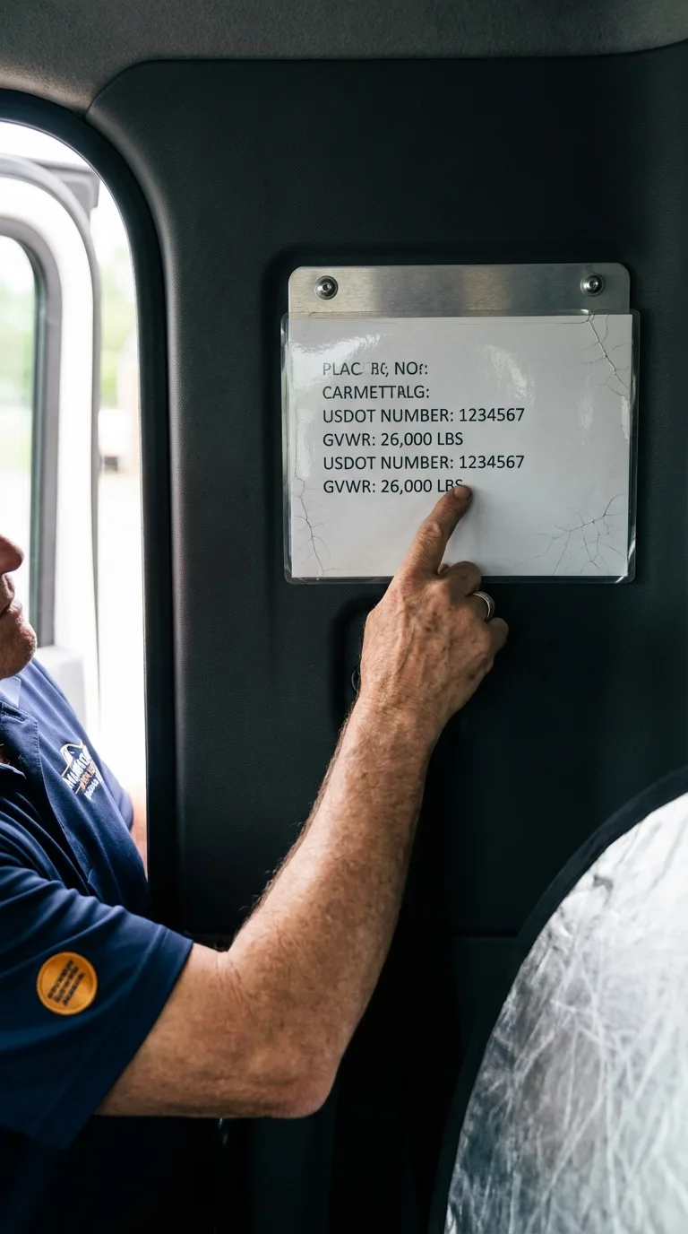 USDOT licensing placard verification in Smith Center